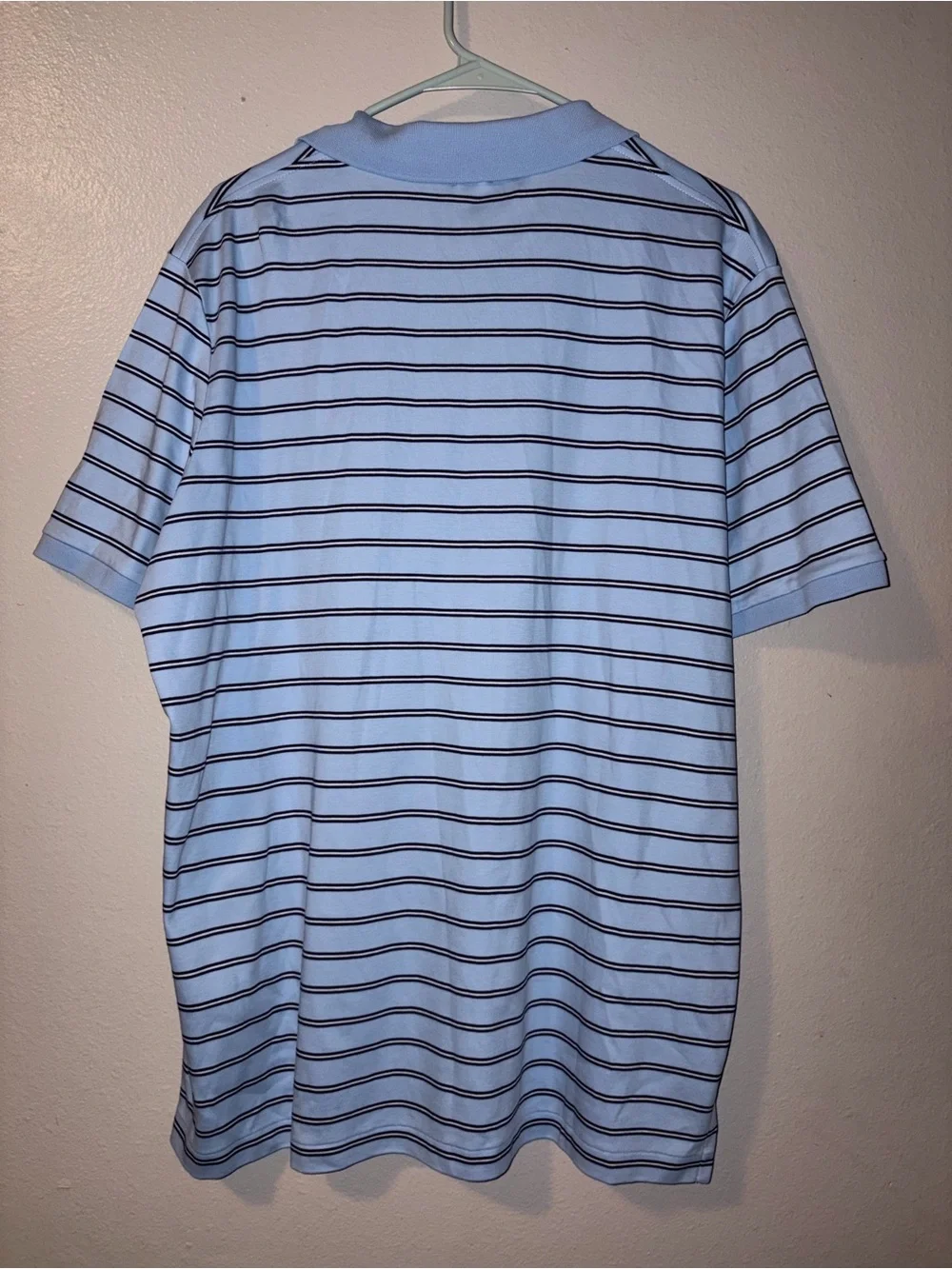 Ralph Lauren Light Blue Polo with Navy Stripes